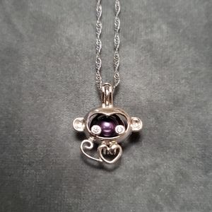 Sterling silver Monkey pendant